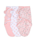 Pink Floral Baby Swaddle Blankets Set of 3