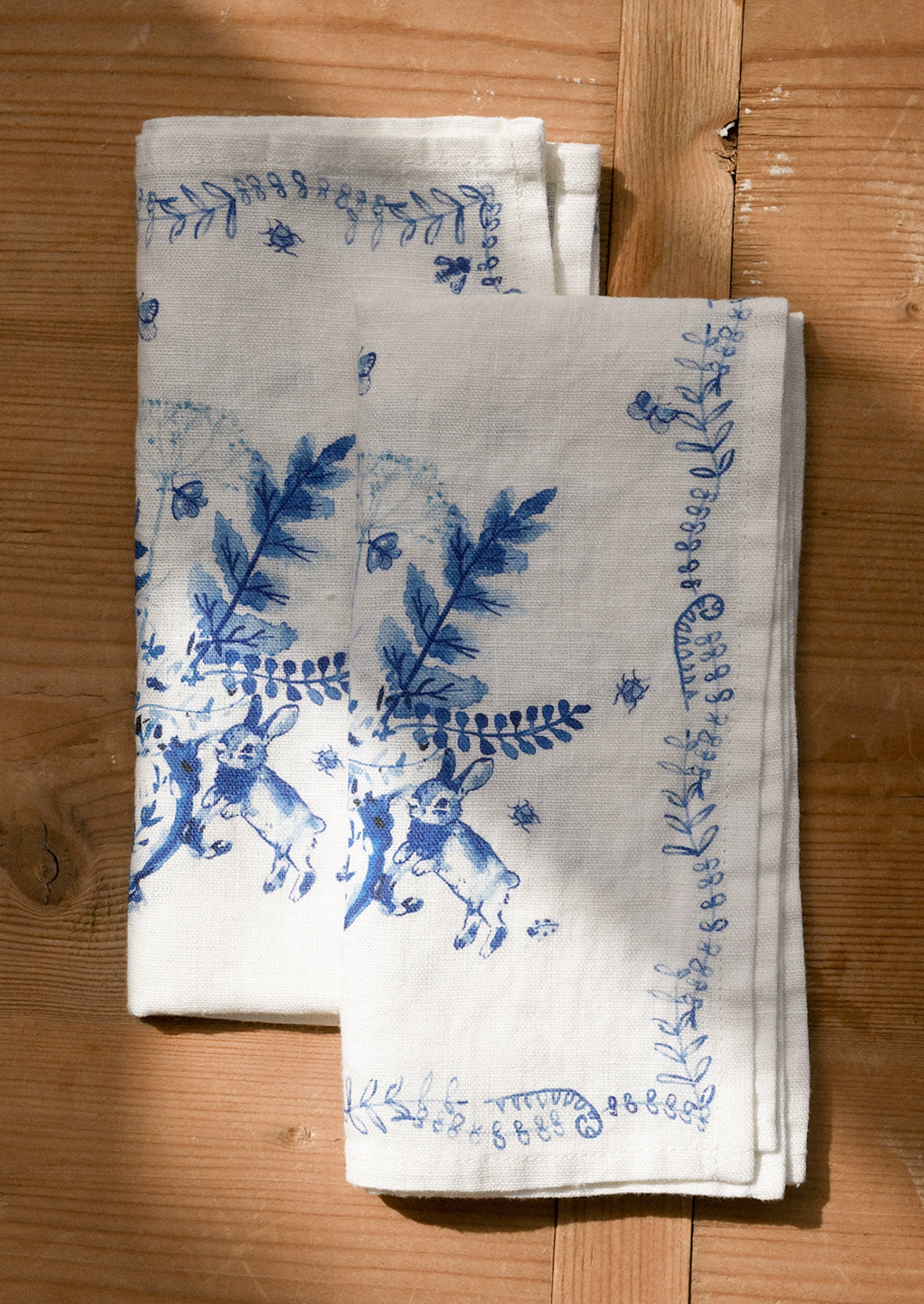 Toile Rabbit Napkin Set