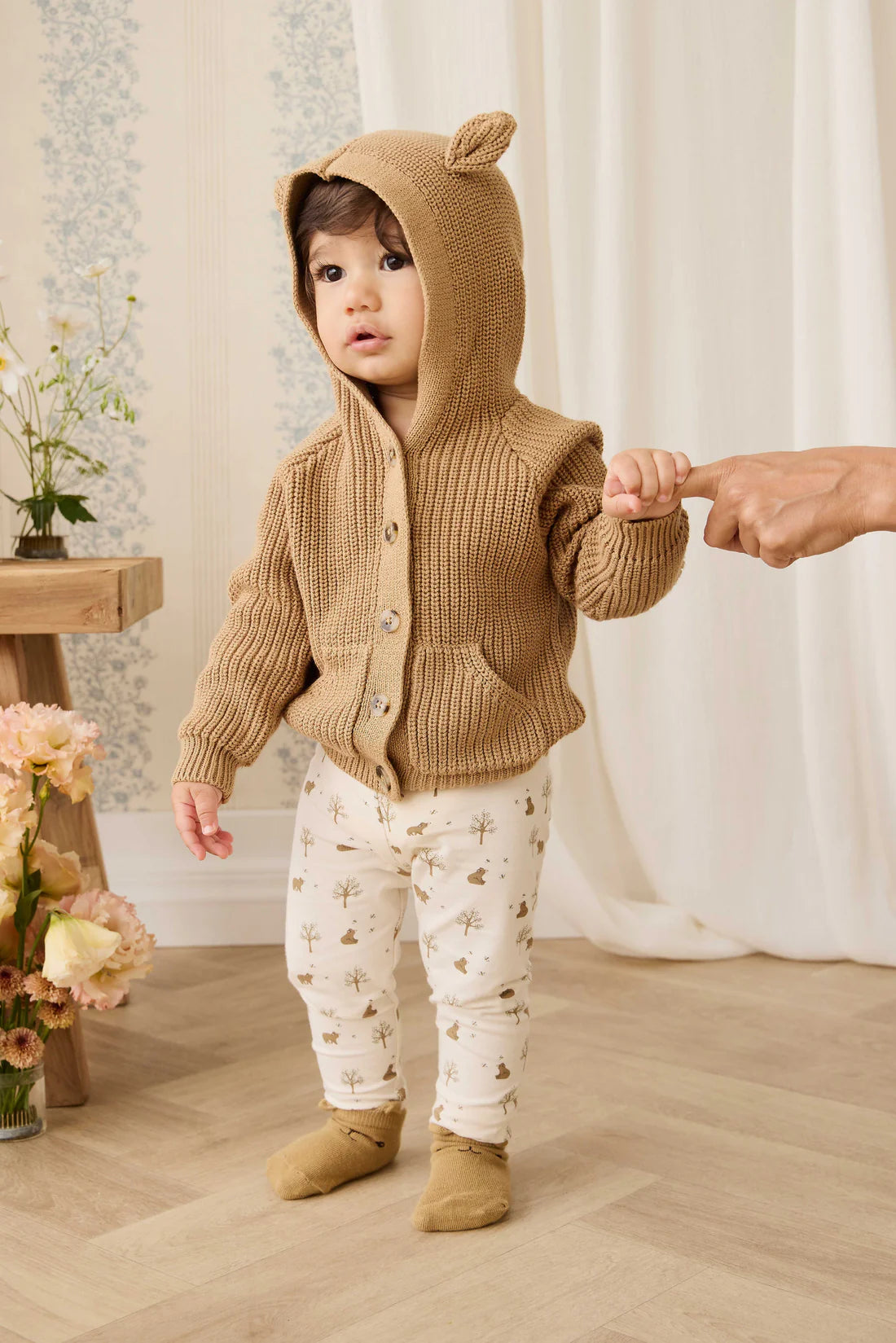 Organic Cotton Everyday Legging - Honey Bear Cloud