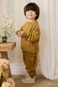 Organic Cotton Nash Track Pant - Buckwheat Teddy Face