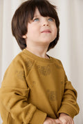 Organic Cotton Henry Sweatshirt - Buckwheat Teddy Face
