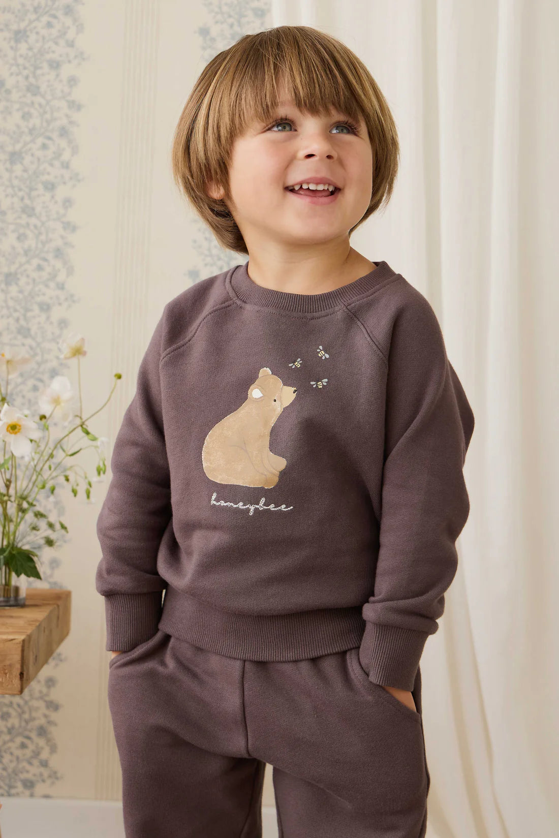 Organic Cotton Hayes Sweatshirt - Raku Honeybee Bear