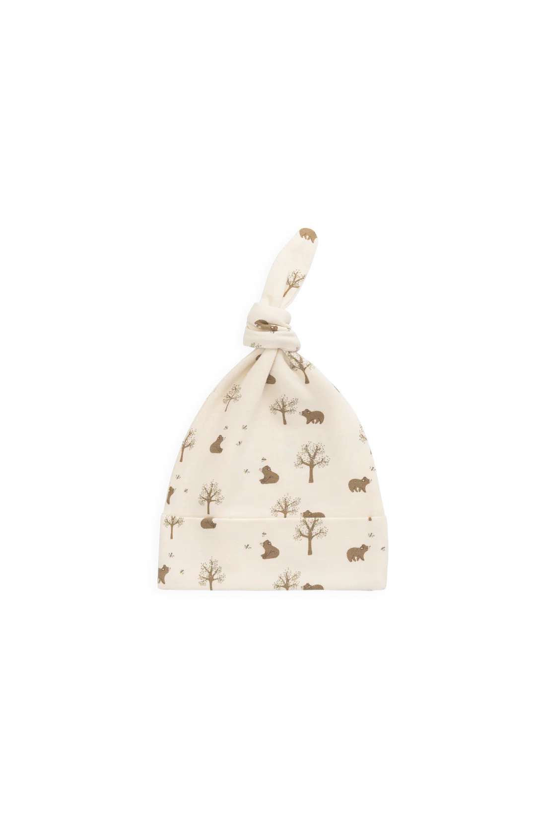 Organic Cotton Knot Beanie - Honey Bear Cloud