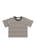 Pima Cotton Wesley Tee - Essential Stripe Raku/Cloud