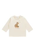 Organic Cotton Marshall Long Sleeve Top - Cloud Honeybee Bear
