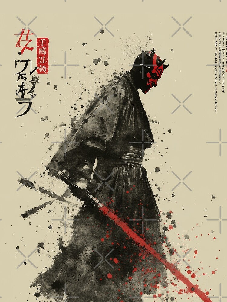 Darth Maul Sumi-e by AnimeArsenalPrints Unisex T-shirt, Sweatshirt, Hoodie, Long Sleeve Tee