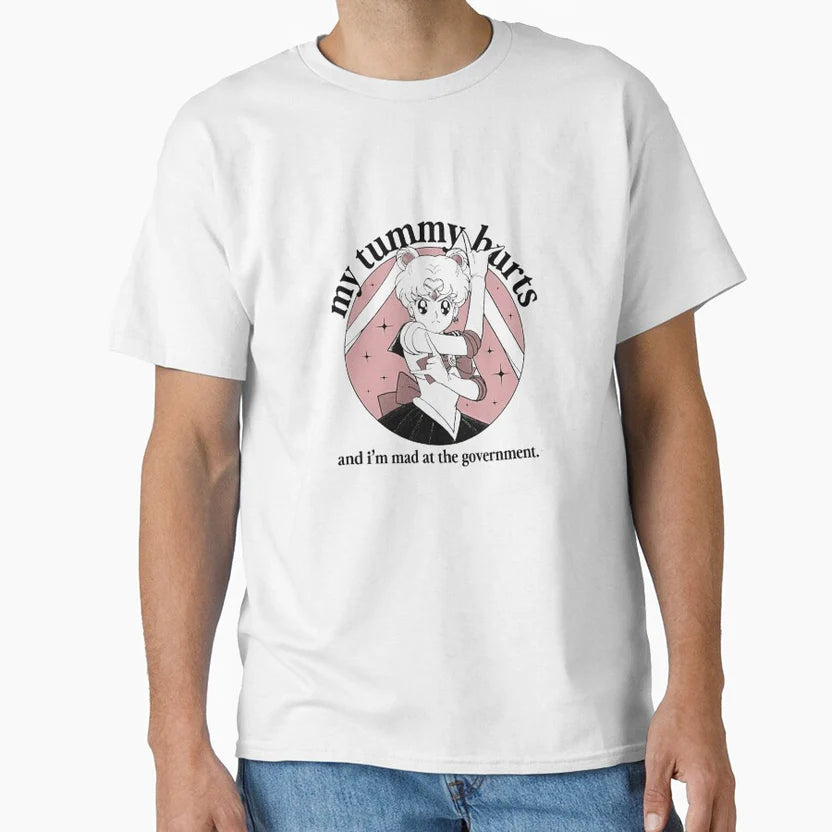 Sailor Moon Funny Meme – My Tummy Hurts Political Anime Aesthetic by AS94 Creative Designs