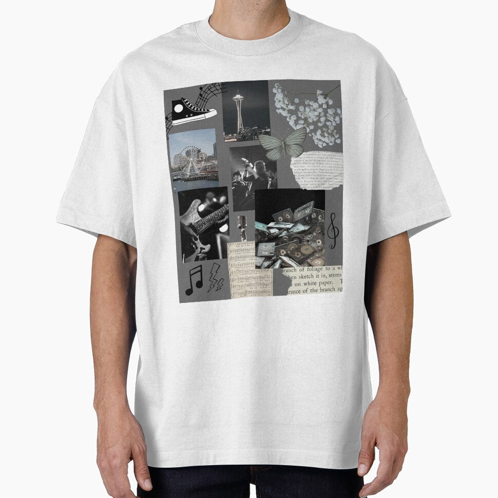 Grunge Seattle Collage 1990s by Femme Pastel Collective Unisex T-shirt, Sweatshirt, Hoodie, Long Sleeve Tee