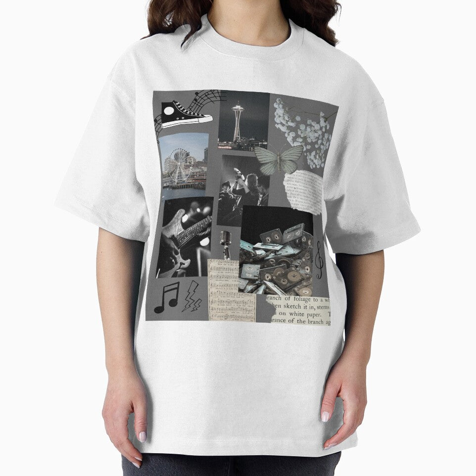 Grunge Seattle Collage 1990s by Femme Pastel Collective Unisex T-shirt, Sweatshirt, Hoodie, Long Sleeve Tee